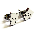 Cat Stud Earrings in 304 Stainless Steel – Hypoallergenic Cat Lover Gift with Black Gift Box