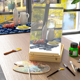 Vinsetto Wooden Table Easel Box with Adjustable Angle, Holds Canvas up to 61cm – Foldable Sketch Board