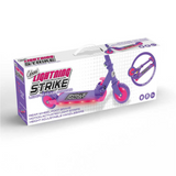 Ozbozz Lightning Strike TX Kids Folding 2 Wheel Scooter with Lights, Adjustable Height – Pink & Purple