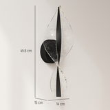 Modern LED Outdoor Wall Light with Spiral Design, IP65 Waterproof, 3 Colour Temperatures – Black Wall Sconce