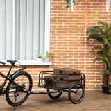HOMCOM Folding Bike Trailer with Suspension & Quick-Release Wheels – Steel Cargo Wagon, 40kg Capacity, Black