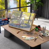 Vinsetto Folding Desktop Table Easel with Adjustable Angle – Beechwood Art Stand for A3 Drawing and Painting