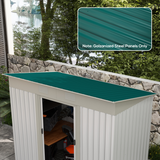 Outsunny 12-Pack Galvanised Steel Roofing Sheets, Pre-Drilled & Cut-to-Size – Shed Greenhouse Cladding, Green