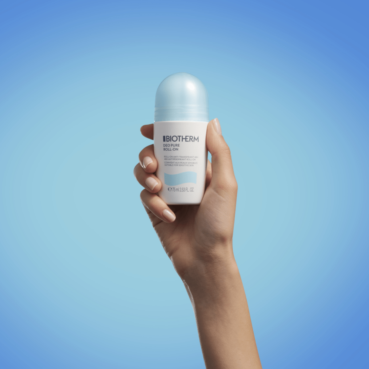 Biotherm Deo Pure Roll-On Deodorant 75ml – Gentle Long-Lasting Freshness for Sensitive Skin
