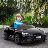 HOMCOM Audi RS e-tron GT Licensed 12V Kids Electric Ride-On Car with Remote Control & USB Music – Black