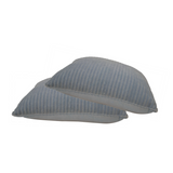 Artisan Furniture Ribbed Cushion Set of 2 – 100% Cotton Scandi-Style Sofa & Bed Cushions, Grey