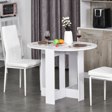 HOMCOM Folding Drop Leaf Dining Table – Space-Saving Kitchen Bar & Console Table for Small Spaces