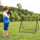 HOMCOM Rebounder Net with Adjustable Angle – Football & Baseball Training for Kids & Adults, Black