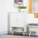 Modern Shoe Cabinet with Doors & 4 Shelves – Hallway Storage for 12 Pairs of Shoes