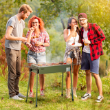 Outsunny Portable Charcoal Barbecue Grill with Two Storage Baskets, Hooks & Removable Legs – Garden BBQ