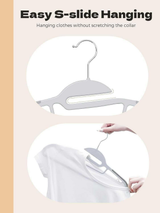 Belofay Non-Slip Plastic Coat Hangers – 30 Pack, White, Heavy Duty Adult Size