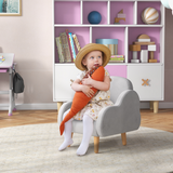 ZONEKIZ Cloud-Shaped Toddler Armchair – Kids Mini Chair for Playroom & Bedroom, Grey