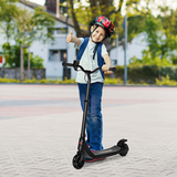 HOMCOM Kids Electric Scooter, 120W with Battery Level Display & Rear Brake – E-Scooter for Ages 6+, Black