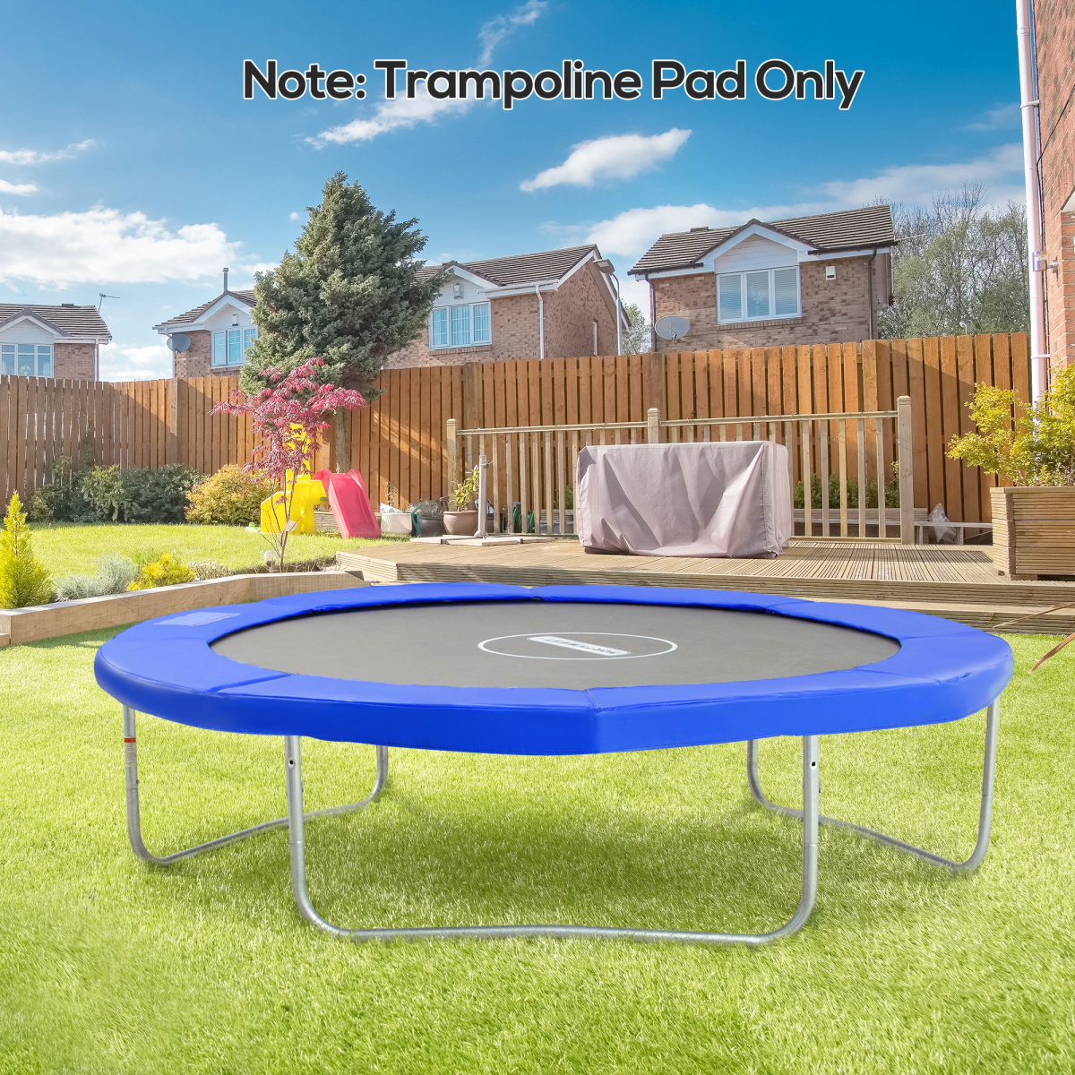 HOMCOM 8ft Trampoline Pad with 500D PVC Top & EPE Foam – Replacement Safety Surround Spring Cover
