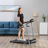 HOMCOM 1.25HP Motorised Folding Treadmill with LCD Display, up to 10 km/h – Home Running Machine