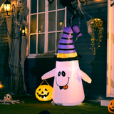 1.2m Inflatable Witch Ghost Halloween Decoration with LED Pumpkin