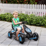 Kids Pedal Go-Kart with 3-Position Adjustable Seat, Suspension & Handbrake – Outdoor Ride-On for Ages 5-12