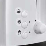 Russell Hobbs Texture 2 Slice Toaster with Wide Slots, Variable Browning & Frozen Function – White