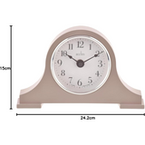 Acctim Napoleon Harston Quartz Mantel Clock with Arabic Numbers – Retro Style, Earl Grey