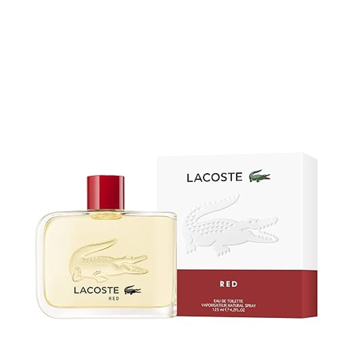 Lacoste Red Eau de Toilette Spray 125ml for Men – Fresh Fruity & Woody Daytime Fragrance
