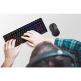 WYEFLOW Wireless 98-Key RGB Backlit Gaming Keyboard with 2.4G Connection and USB-C – Compact, Black