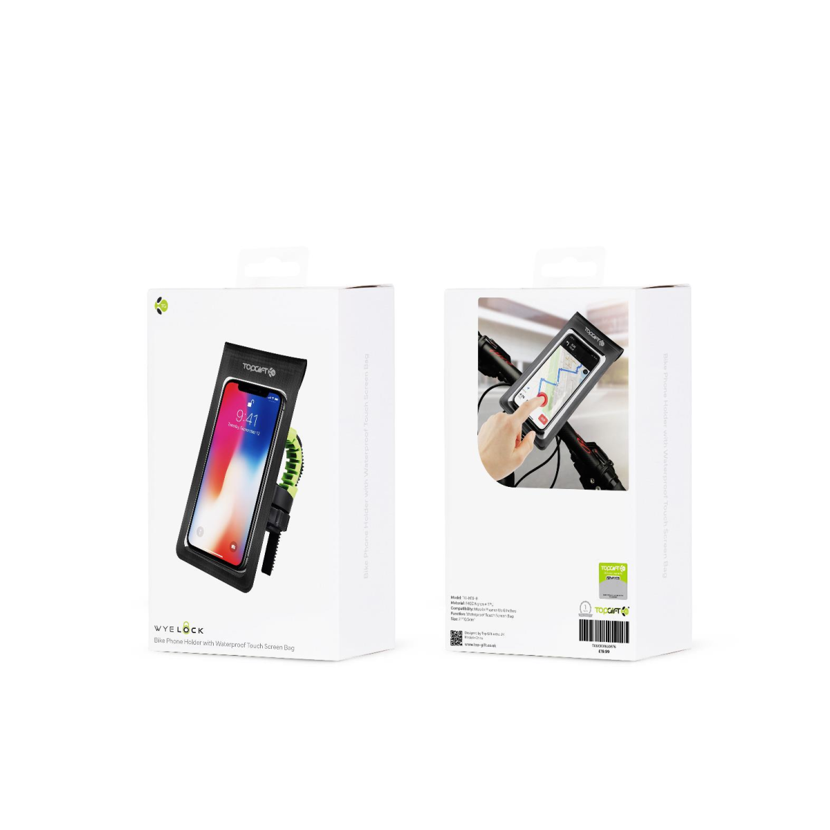 WYELOCK Bike Phone Holder with Waterproof Touch Screen Bag – Fits Phones Up to 6 Inches
