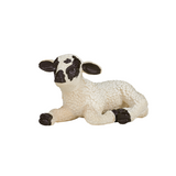 Mojo Black-Faced Lamb Lying Down Figure – Realistic Farm Animal Toy