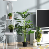 Outsunny Artificial Monstera Tree with 21 Bendable Leaves and Pot – Indoor Outdoor Palm Plant, 1m
