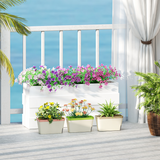 Outsunny 3 Pcs Self Watering Plant Pots with Visual Water Level Window