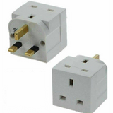 Daewoo 2 Way AC Plug Adaptors ELA1055, 13A 240V – Box of 10 Socket Adaptors