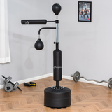 4-in-1 Freestanding Boxing Punch Bag with Speedballs & 360° Reflex Bar – Height Adjustable Stand, Black