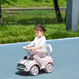 AIYAPLAY Foot-to-Floor Ride-On Car with Steering Wheel & Horn – Toddler First Ride-On, Pink
