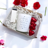 Sometimes Life Can Be Tough Message Candle Gift Set with Chocolates – Fresh Linen Scent