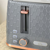 Honeycomb 1.7L Fast Boil Kettle & 4-Slice Toaster Set – Matching Breakfast Duo with Browning Settings