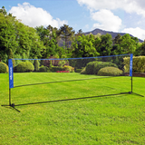 SPORTNOW 4m Badminton Net, Adjustable 107–155cm Height – Sports Net for Tennis, Pickleball & Volleyball, Blue