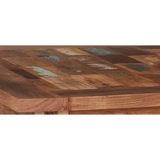 Coastal Reclaimed Wood Small Dining Table – 100% Solid Wood, Compact Rustic Kitchen Table