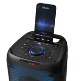Intempo Bluetooth Karaoke Speaker WDS 580 with Wired Microphone, LED Lights & Phone Stand – 100W Party Speaker
