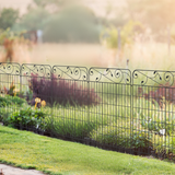 Outsunny 4-Piece Decorative Garden Fence Panels, 3.5m Total Length – Flower Bed Border & Animal Barrier