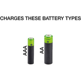 Lloytron Ultra Fast Smart AA/AAA Battery Charger for NiMH Rechargeables – 4-Bay, LED Indicators