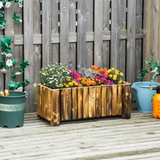 Outsunny Fir Wood Raised Flower Bed, 78 x 35 x 30cm