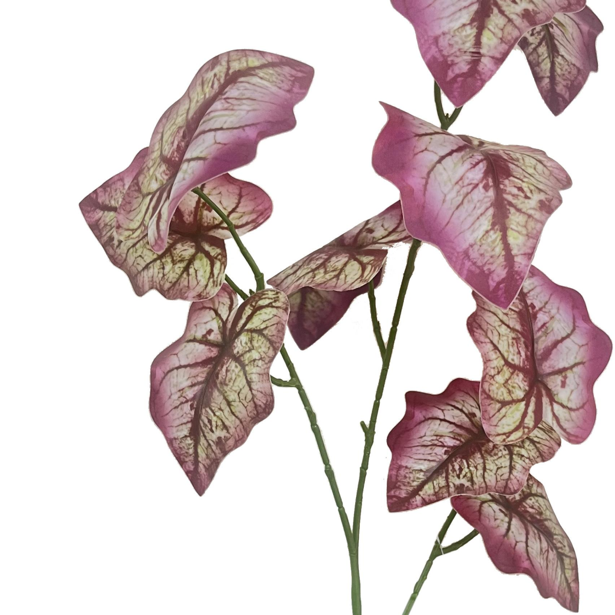 Leaf Pack of 6 Artificial Purple Leaf Foliage Stems, 85cm with Wired Stem – Faux Greenery for Vases & Displays