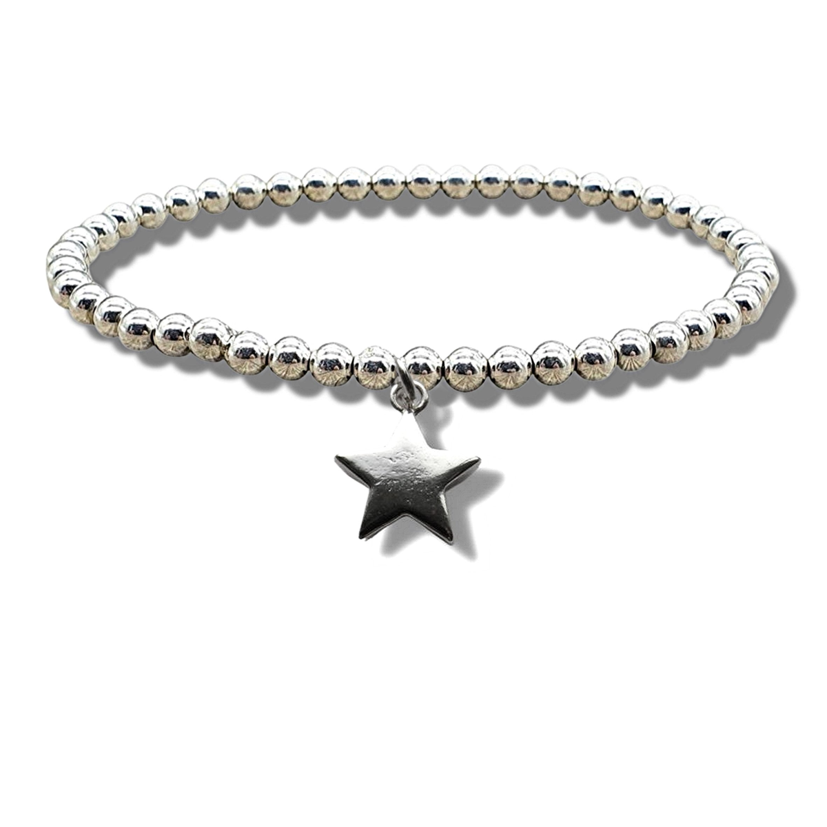 Aye Do Gifts Star Charm Silver Plated Beaded Stretch Bracelet for Women & Girls – Stacking Bracelet