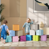 HOMCOM 12 Piece Soft Play Blocks for Toddlers – High-Density Foam Climbing and Crawling Toys, Multi-colour