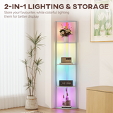 5-Tier Shelf RGB Floor Lamp with Remote