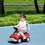 AIYAPLAY Kids Fire Truck Ride-On Car with Lights, Music & Storage – Foot to Floor, 18-36 Months, Red