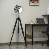 Industrial Adjustable Tripod Searchlight Floor Lamp, 110–155cm with Tilting Head – Reading Corner Lighting