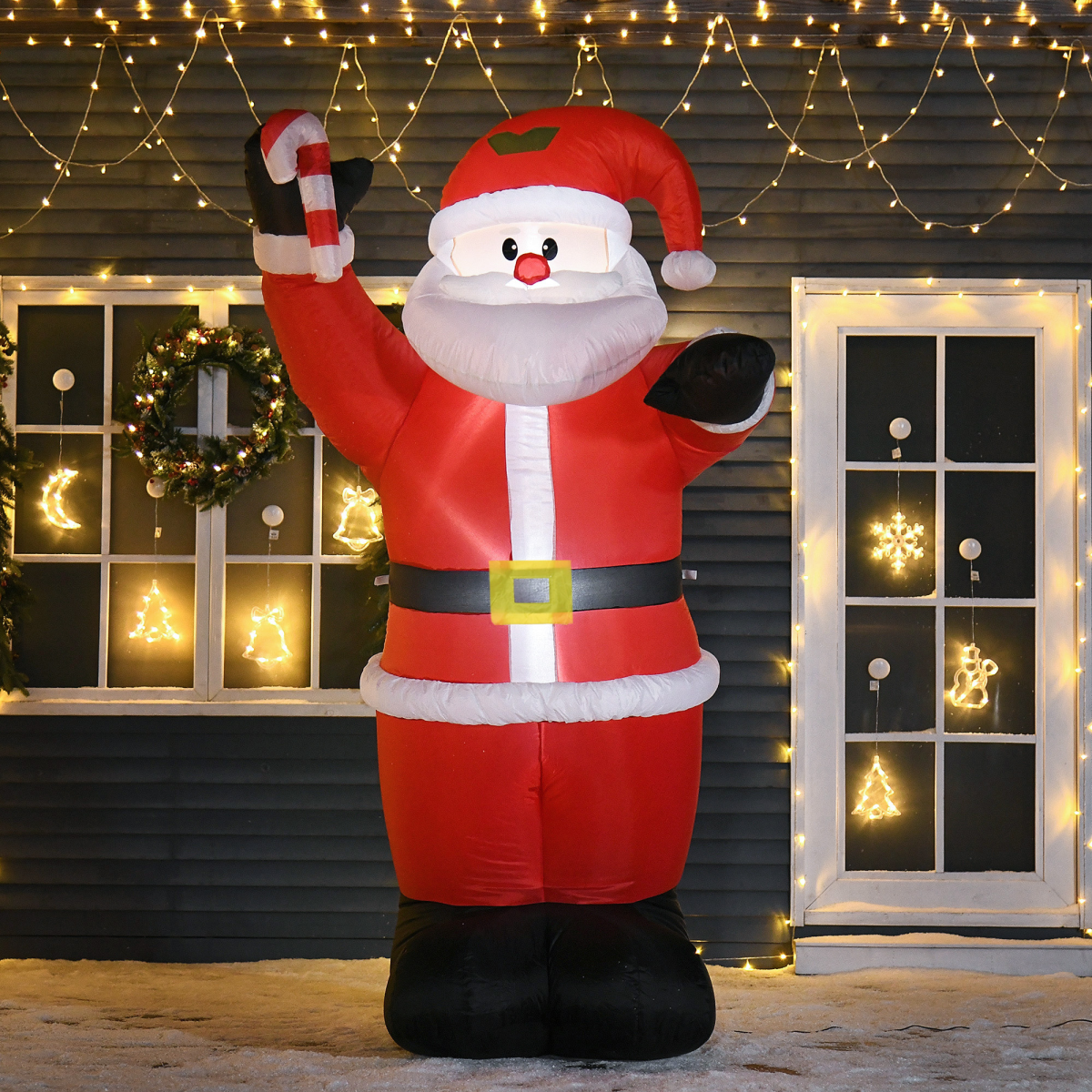Inflatable Santa Claus Christmas Decoration – Self-Inflating Air-Blown Outdoor Yard Display