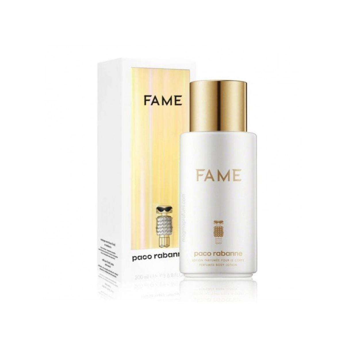 Paco Rabanne Fame Body Lotion 200ml – Lightweight Scented Moisturiser, Mango & Jasmine
