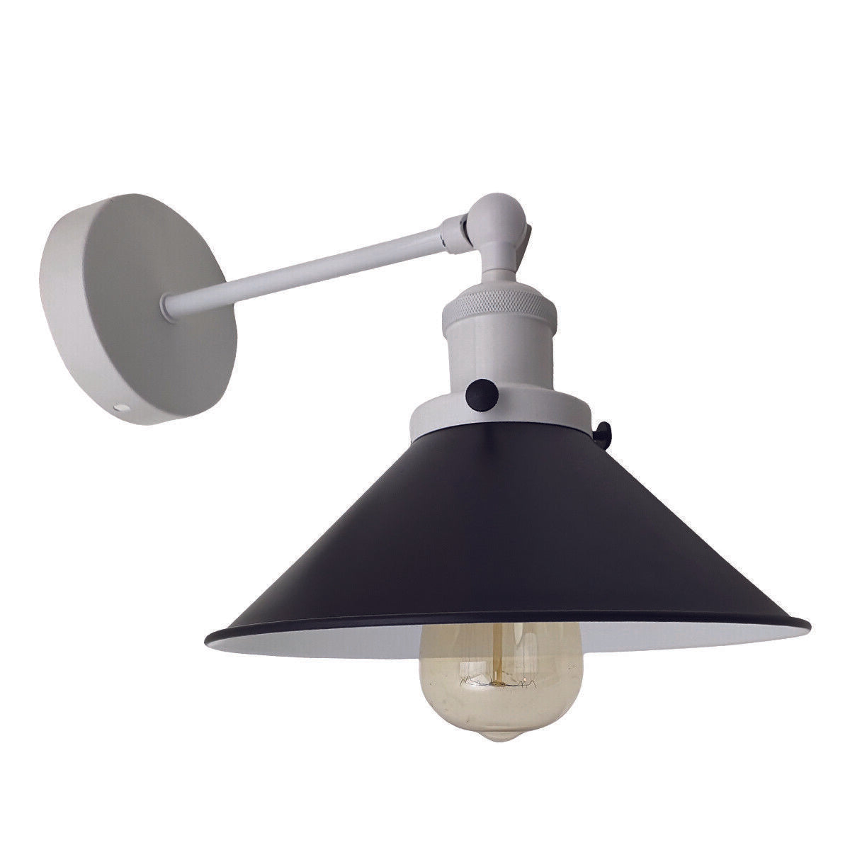 Adjustable Black & White Wall Sconce