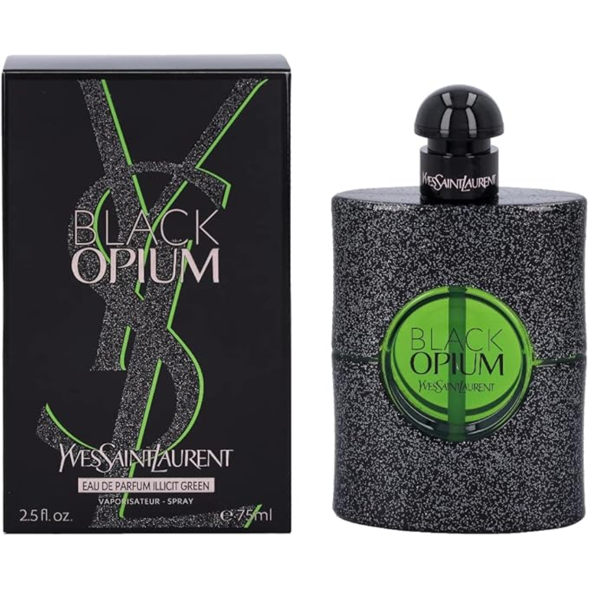 Yves Saint Laurent Black Opium Illicit Green Eau de Parfum Spray 75ml – Fresh & Citrus, Gourmand Fragrance for Women